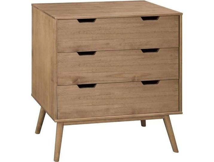 Commode 3 tiroirs BALI Fabriqué en bois de pin massif