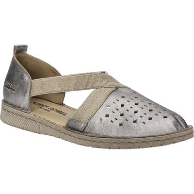 Slipper JOSEF SEIBEL "Sofie 44, platin", Damen, Gr. 39, grau (platin), Obermaterial: 100% Rindsleder Leather cow., Schuhe Slipper