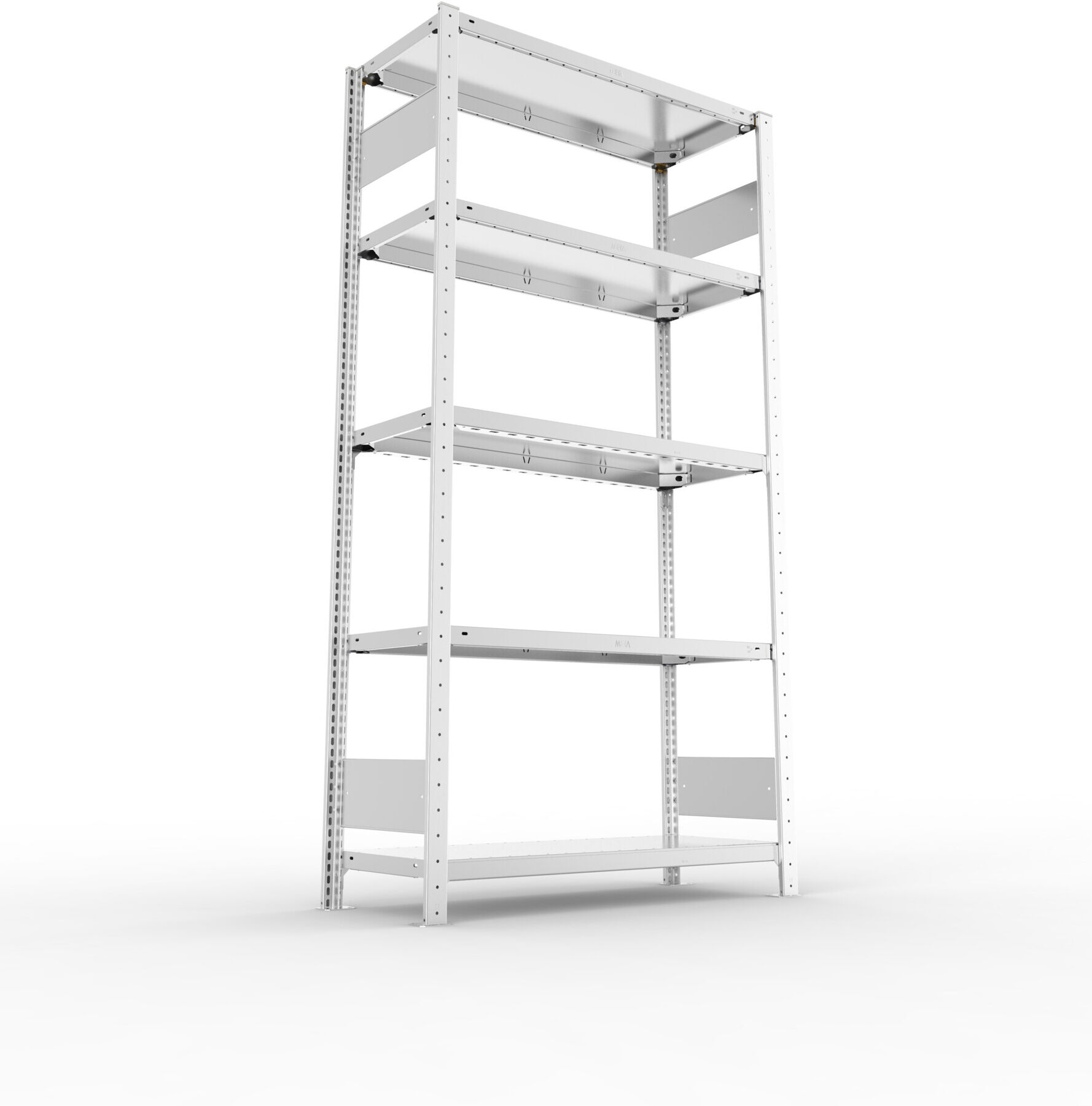 META S3 CLIP150 Fachbodenregal 2000x1000x400 mm, mit 5 Fachböden, beidseitige Bedienung, verzinkt (200185362)