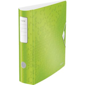Leitz Ordner 1106-01-54, Active WOW, PP, A4, 8,2cm, Kunststoffordner, mit Innentaschen, grün