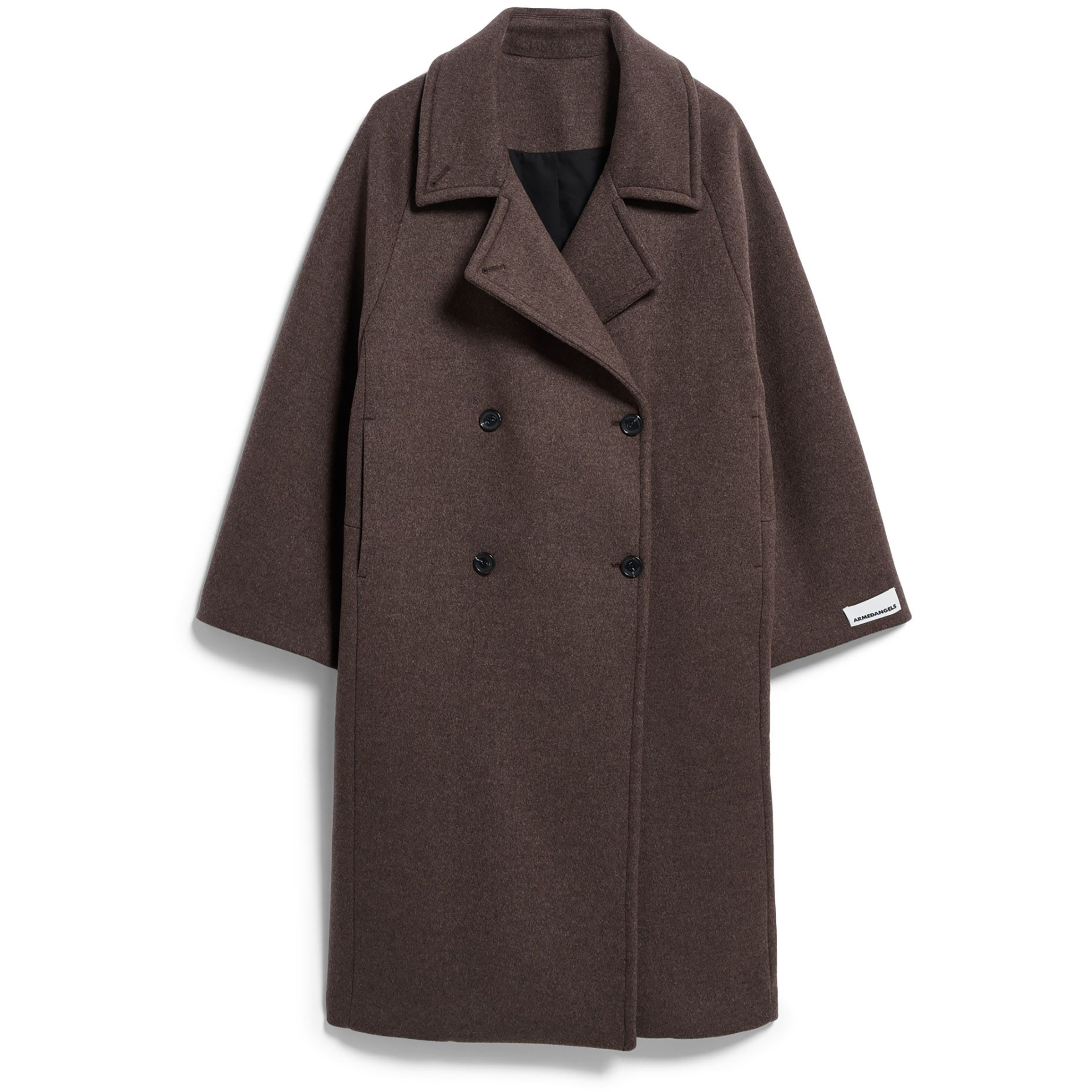 Armedangels Wool Double-Breasted Mantel Damen Parkas & Mäntel braun Größe M Lifestyle Hautfreundlich