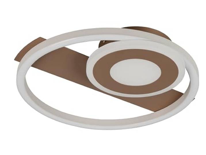 Reality Leuchten LED Deckenleuchte Horus R63671165, Metall Coffee, inkl. 22 Watt LED