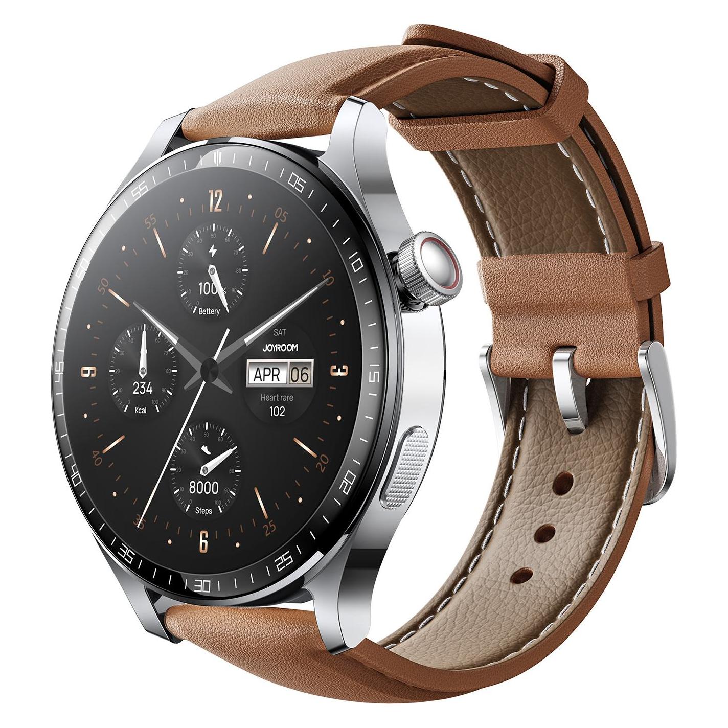 Joyroom Classic Series JR-FC2 Pro Smart Watch (Answer/Make Call)-Moonlight Silver (48 mm, ohne SIM) (JR-FC2 Pro)