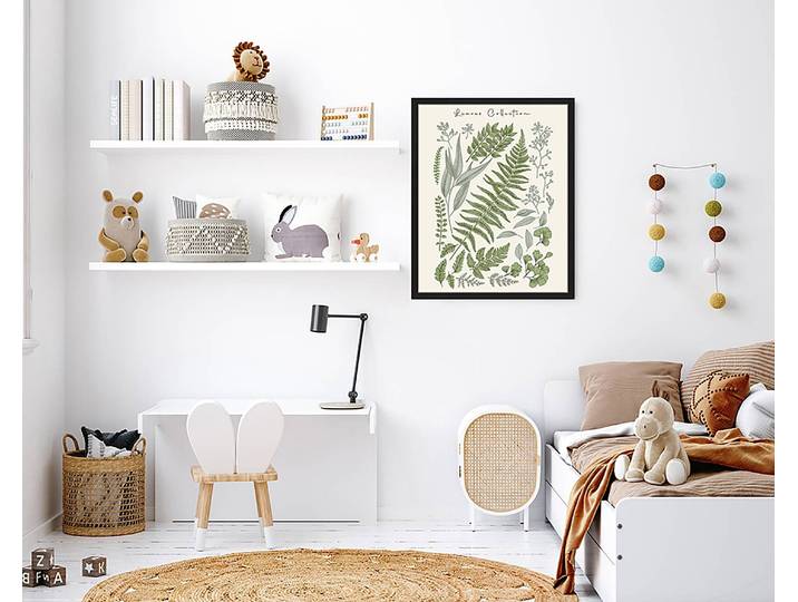 Tableau déco Leaves Collection 43 x 53cm Multicolore