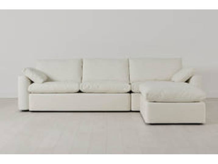 Model 13 Viersitzer-Sofa mit Chaiselongue rechts, Weiß