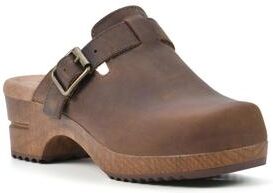 Women's White Mountain Behold Clog Mule by White Mountain in Brown Leather (Size 8 M)