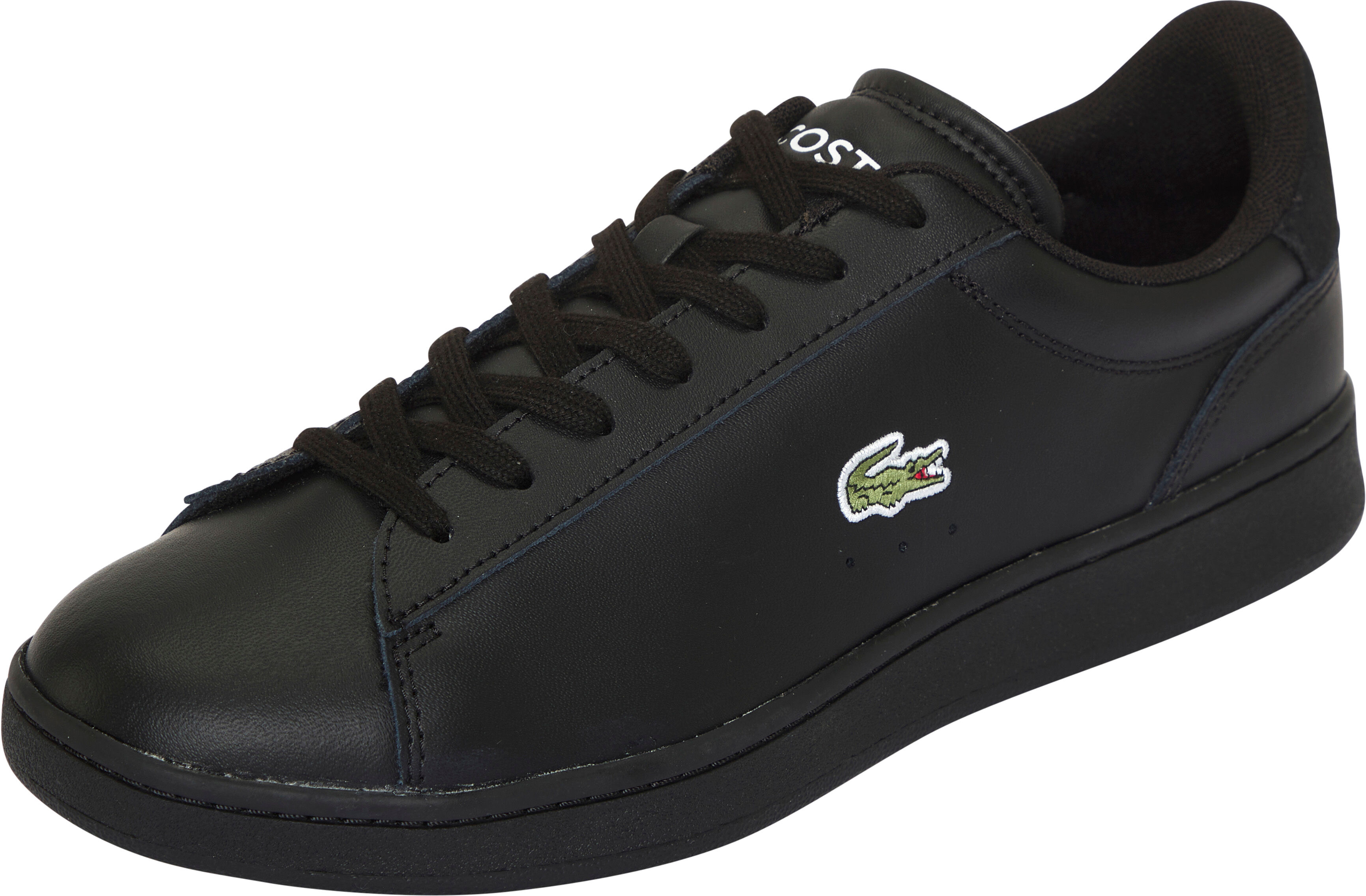 Sneaker LACOSTE "LACOSTE CARNABY", Herren, Gr. 47, schwarz (blk, blk), Leder, Schuhe Sneaker