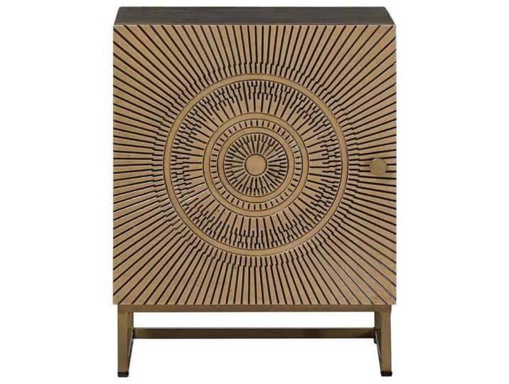 {Laiton}Table moderne - Cabinet de chevet Laiton 40x30x50 cm - Cadre robuste_9697