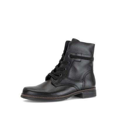 Schnürstiefelette GABOR "Schnürstiefelette", Damen, Gr. 38, schwarz, Schuhe Schnürstiefelette