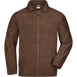 James & Nicholson Herren Fleece Jacke Fleece-Jacke JN044 brown XL
