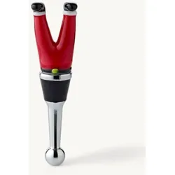 Flaschenverschluss Weihnachtsmann-Beine (Höhe 10 cm) für Champagner, Wein und Sekt, im Stil traditioneller Glaskunst, Handarbeit