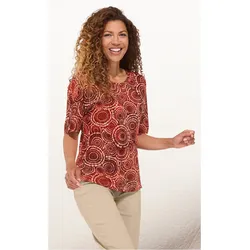 Viskose-Shirt in Druck rost in Größe 36/38 von DW-Shop, Rost, 36/38