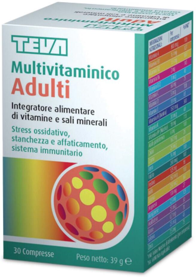 TEVA ITALIA Srl Teva - Multivitaminico Adulti 30 compresse