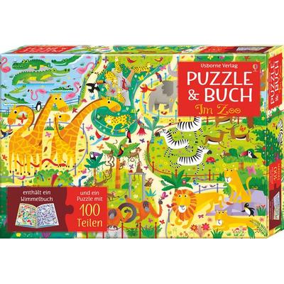Puzzle & Buch: Im Zoo