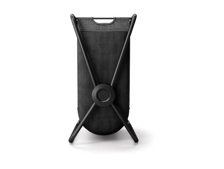 Wäschekorb SIMPLEHUMAN Double 2 x 70 l , schwarz (grau, schwarz), 140 l, Polyester, Stahl, Wäschesammler, Wäschekorb