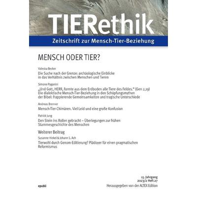 TIERethik 15. Jahrgang (2023/2), Taschenbuch von Altex Edition, Epubli, 978-3-7584-2742-8