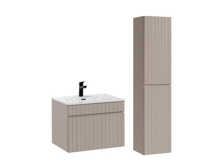 Petits-meubles Badmöbel 60cm Zelie 2er-Set Kaschmir, Holzwerkstoff, 60x46x46 cm, Badezimmer, Badmöbelsets & -serien, Badmöbelset