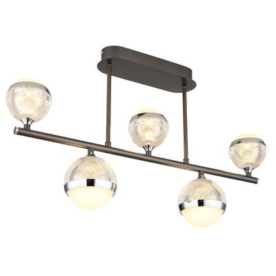 GLOBO LIGHTING LED Deckenleuchte "UNTSY", silber (titanfarben gebürstet), 1 Stk., Leuchten, Deckenlampe/Wohnzimmer/Schlafzimmer/modern, LED Deckenleuchte