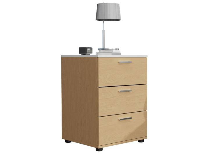 Nachttisch VCM Holz Nachtschrank Nachttisch Schublade Testalo , weiß (honig, eiche, weiß), B:46cm T:42cm, Tische, Nachttisch