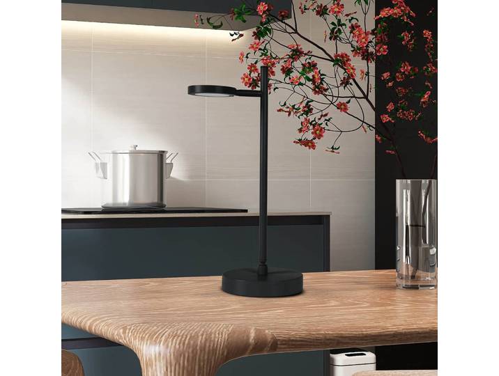 Näve LED Tischlampe Lupa, dimmbar, schwarz, für Wohn- / Esszimmer, Metall, Modern, LED Tischlampe
