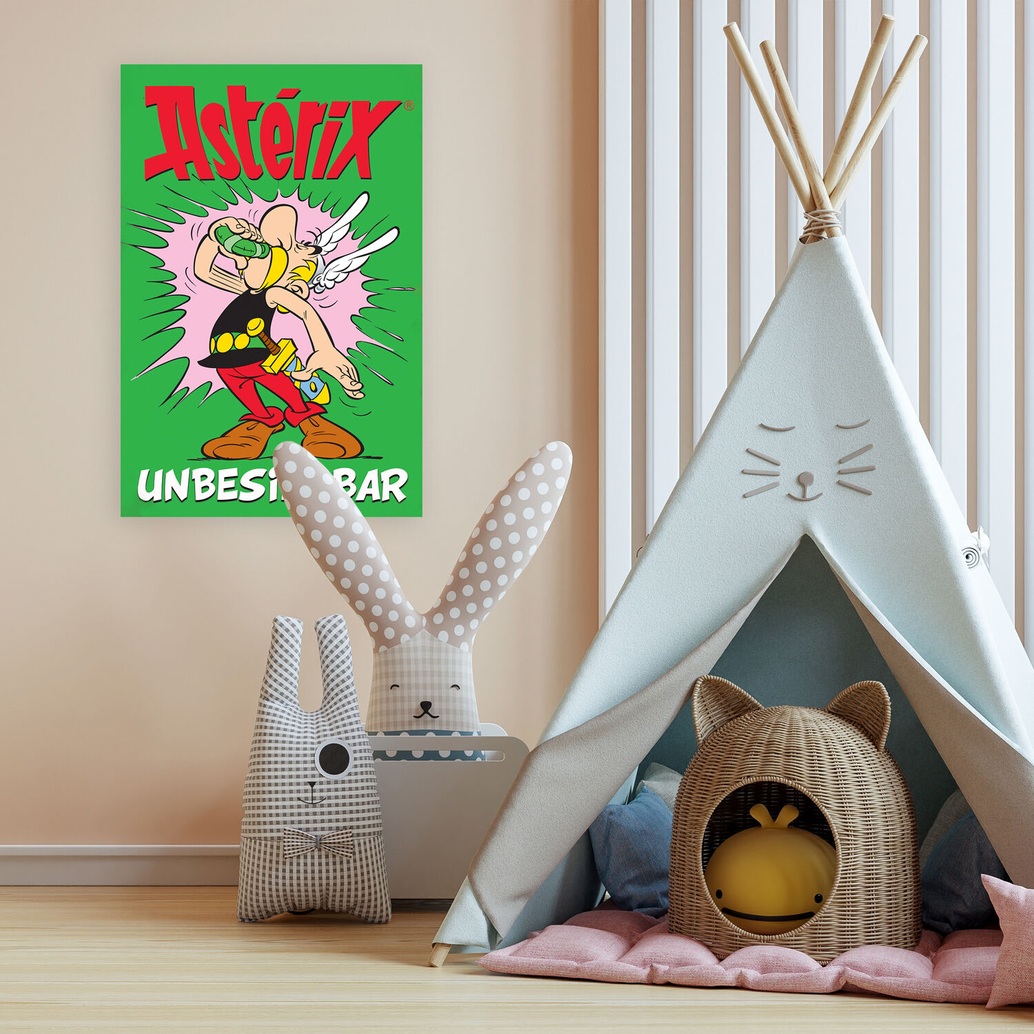 Leinwandbild LUCKYLINDE "Asterix Unbesiegbar", bunt (farbe bild(er): bunt), B:40cm H:60cm T:3cm, Holz, Leinwand, Bilder, Leinwandbild, Canvasbild Wanddeko Bild zum Film "Kampf der Häuptlinge" farbe bild(er): bunt B/H/T: 40cm x 60cm x 3cm, Fantasy Figuren 