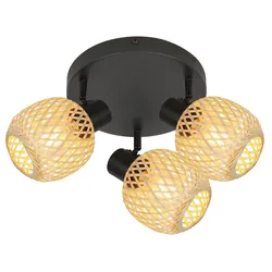 Deckenleuchte Natur Schwarz/Beige max. 5 Watt Deckenlampe