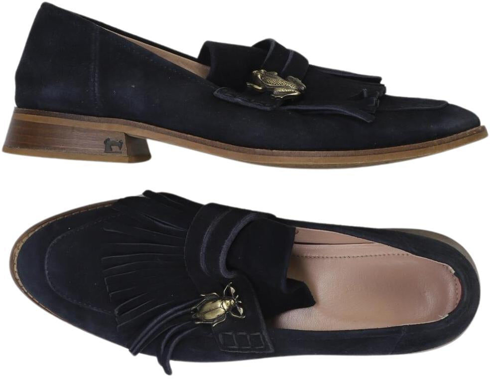 Maison Scotch Damen Halbschuh, Marineblau, Gr. EU 39, Leder - Second Hand