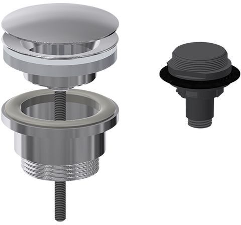 KWC Aquarotter GmbH KWC Aquarotter Haubenablaufventil, EXOS, Edelstahl, DN32, mit Umrüstung für Klickverschluss, 3600001 3600001266
