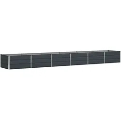 Helloshop26 - Moderner Pflanzkübel 480 x 80 x 45 cm praktisch für Zimmer- und Gartenpflanzen Industriedesign aus anthrazitfarbenem