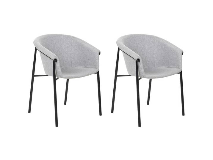STUHL 2er-Set Polyester Grau Ames
