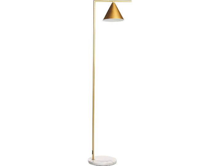 BELIANI Stehlampe Gold Metall 155 cm Marmorfuß Metallschirm Kegelförmig Langes Kabel mit Schalter Modern Schlaf- u. Wohnzimmer Ausstattung Deko