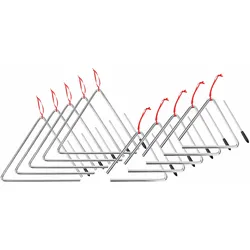 XDrum Triangel Starter SET 5 Stück klein 15cm + 5 Stück groß 25cm inkl. Schlägel