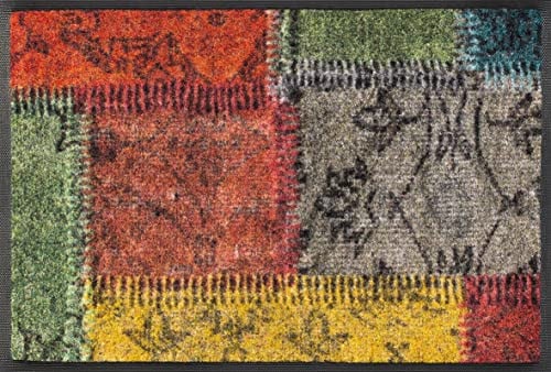 Wash + Dry Voetmat Vintage Patches Multicolour 40 x 60 cm