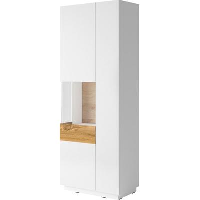 Vitrine OTTO HOME "SILKE", weiß (weiß hochglanz, votaneichefarben), B:80cm H:207cm T:40cm, Schränke, Vitrine, Höhe 207 cm