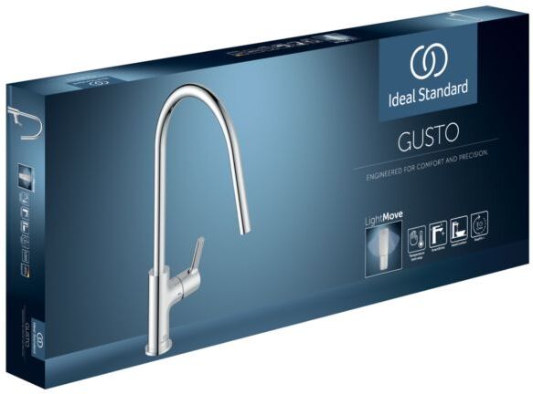 Ideal Standard Küchenarmatur BD408AA chrom, mit hohem Rohrauslauf