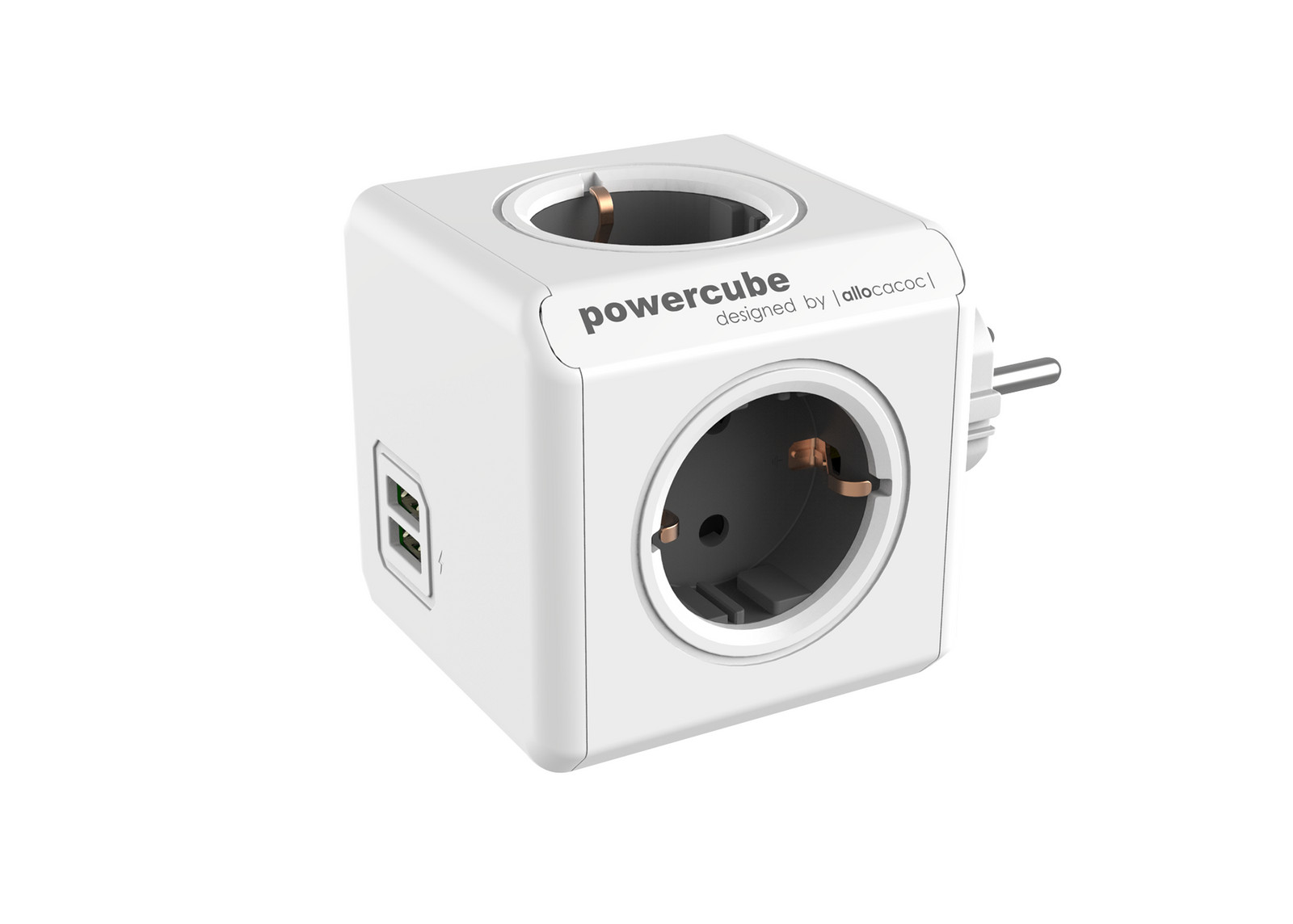 Allocacoc PowerCube Original USB Type F Grijs