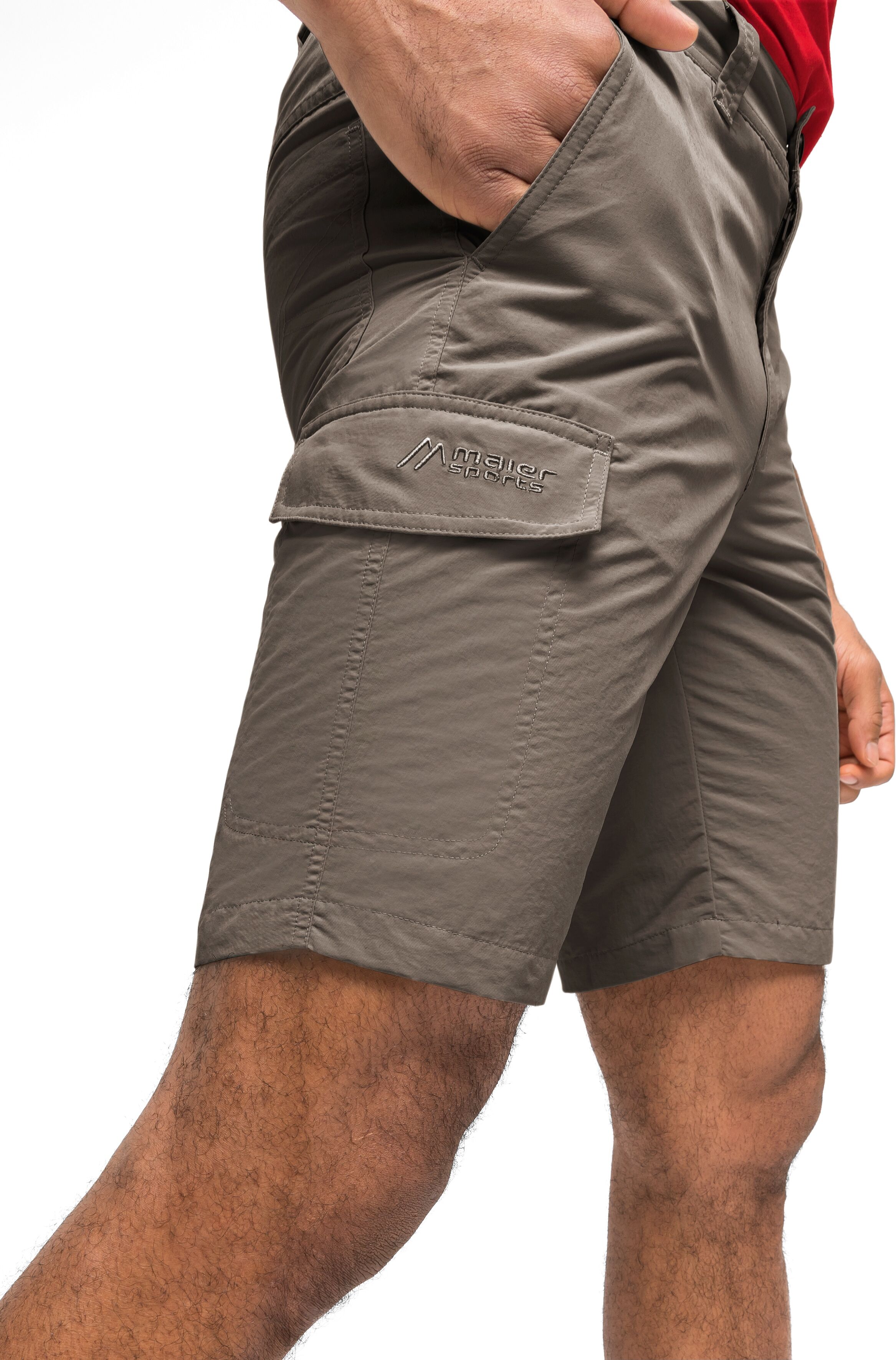 Maier Sports "Main" Herren Shorts, kurze Outdoor-Hose, Bermuda mit 4 Taschen, Regular Fit schlamm 52, Normalgrössen