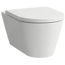 LAUFEN Tiefspül-WC mit Silent H8213310000001 Wand-WC und H8913330000001 WC-Sitz mit Absenkautomatik H8663310000001