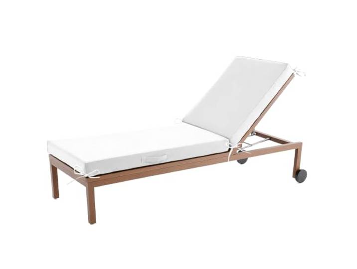 Aocase Sonnenliege Auflage, Deckchair Auflagen, Liegenauflagen für Gartenmöbel Wasserdicht, liegestuhl Auflage Mit Einstellband,für Sonnenliege Gartenmöbel Matratze,Weiß,178x59x5cm