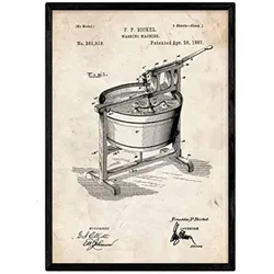 POSTER Washer Patent A3 Rahmenlos