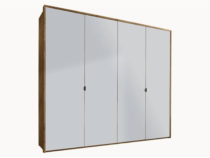 Drehtüren-Kleiderschrank Santorino - 2-türig - Kernbuche - 60er-Raster