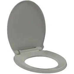 vidaXL Toilettensitz mit Absenkautomatik Grau Oval