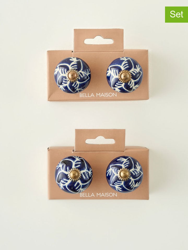 BELLA MAISON 2er-Set: Schrankgriffe "Sea" in Blau - (H)6,5 x Ø 4 cm - onesize