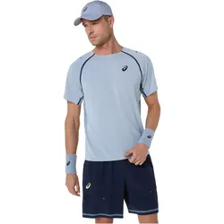 ASICS Match kurzarm Tennisshirt Herren 400 - grey blue M