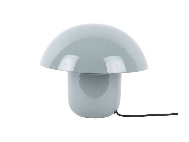 Tischlampe Fungi - Designleuchte aus Eisen in Pilzform - Creme Blau - Luxusbetten24