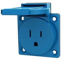 MENNEKES NEMA-Anbau-Steckdose 15A,2p+E 125V blau 10087