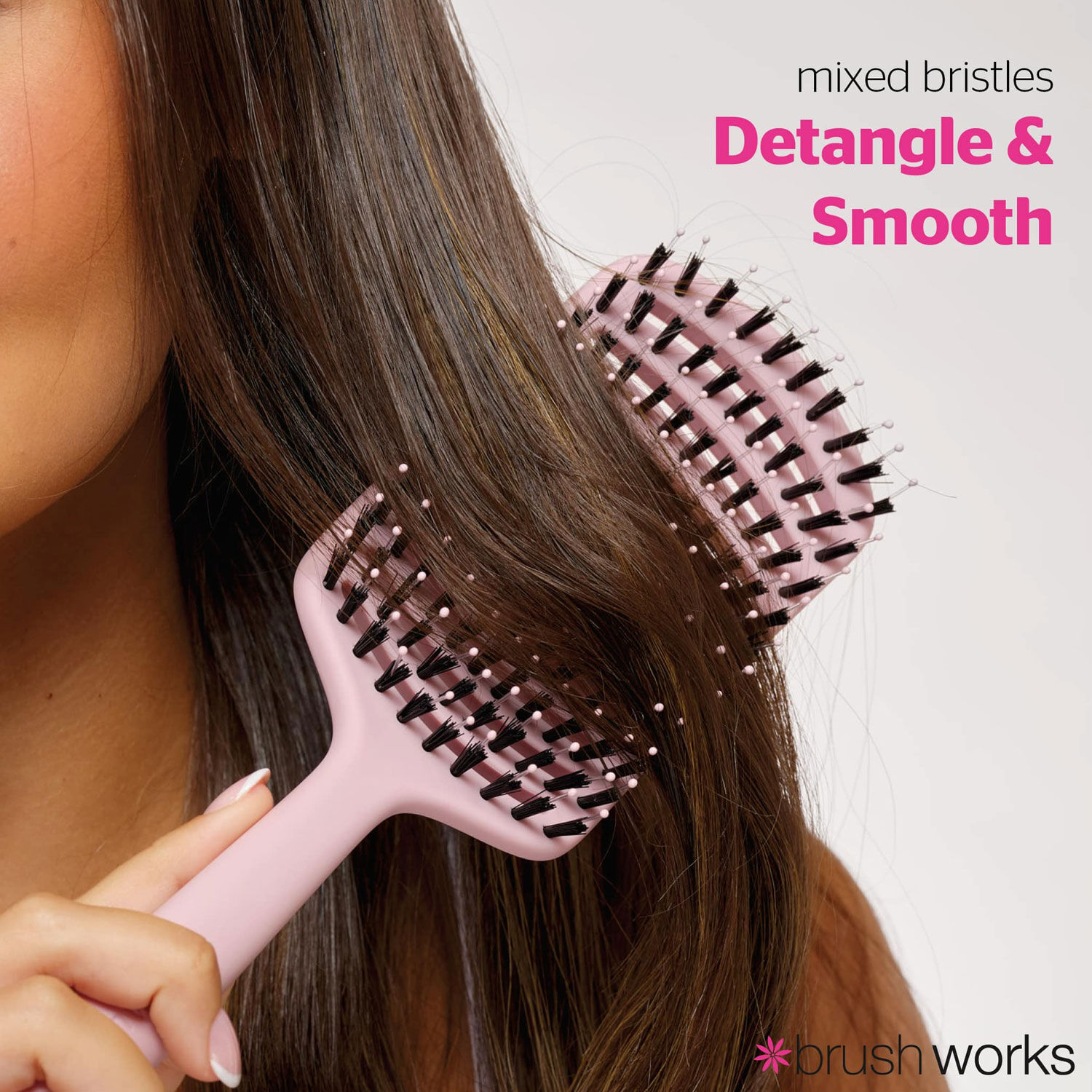 BRUSHWORKS Curved Vent Hair Brush