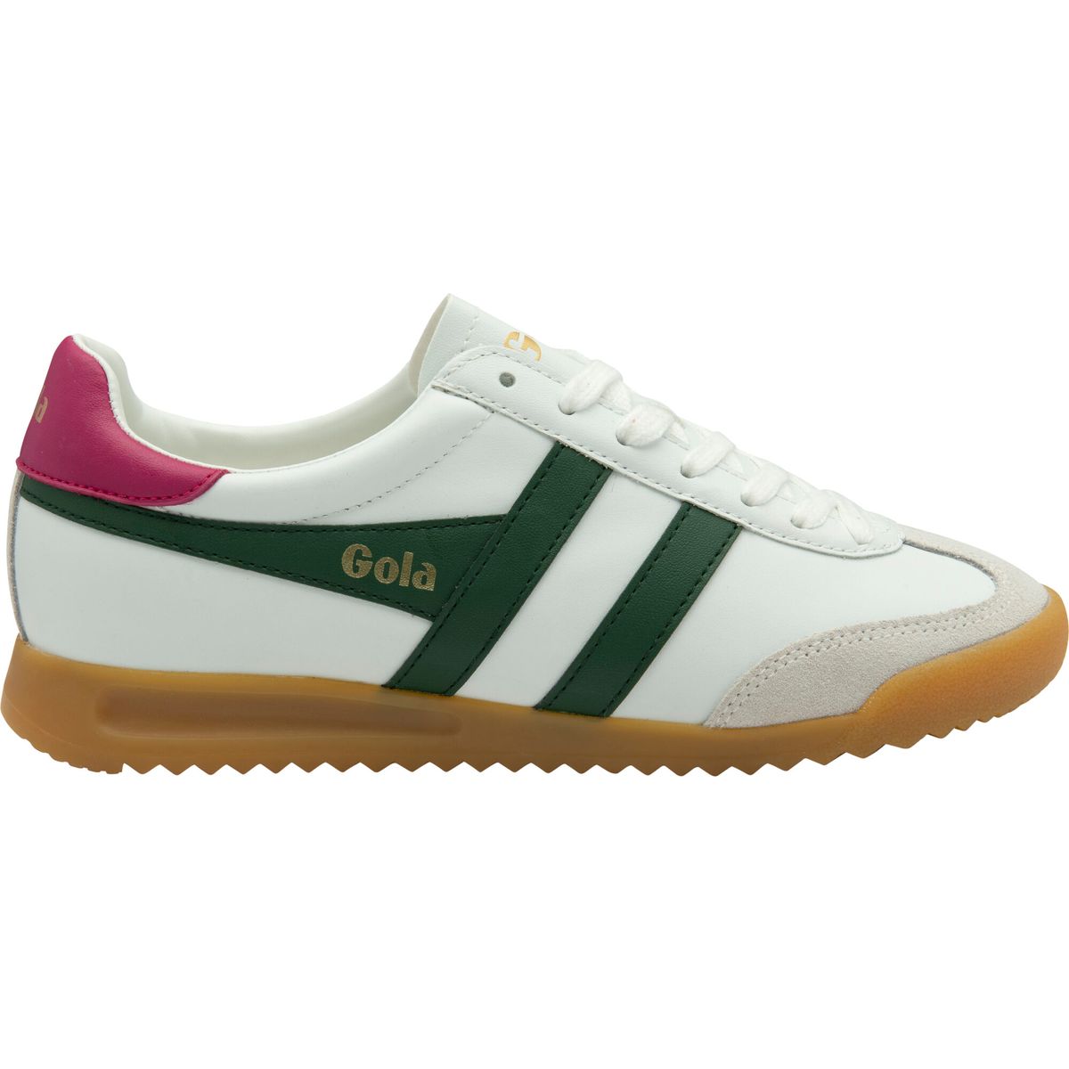 Gola Torpedo Leather Sneaker Women white/evergreen/fuchsia (WA) 3 CLB622-WA-3-whiteevergreenfuchsia