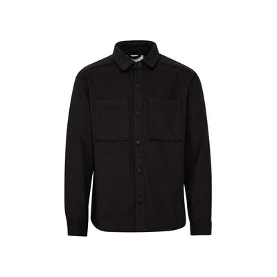 Flanellhemd SOLID "SOLID SDTAM", Herren, Gr. XL, US-Größen, schwarz, 100% Polyester, unifarben, normal, Hemden