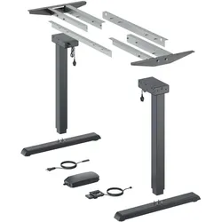 Hettich, Tischbeine + Tischgestell, Steelforce Pro 300 slim 690-1180 mm schwarz